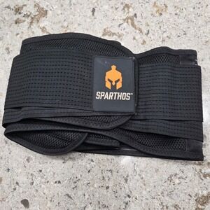 SPARTHOS Black Mesh Lumbar Support Belt Back Brace Size M Adjustable